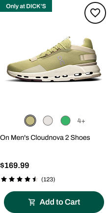 On Men's Cloudnova 2 Shoes product card with an Add to Cart button.